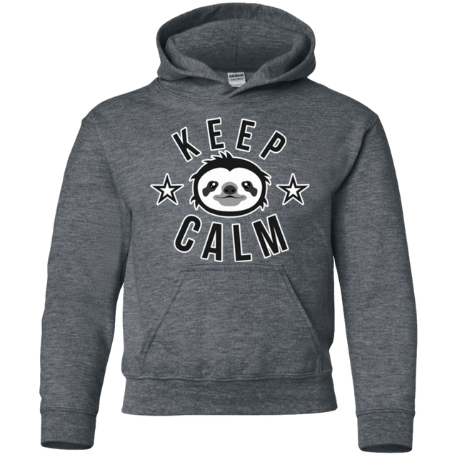 Sweatshirts Dark Heather / YS Keep Calm Youth Hoodie