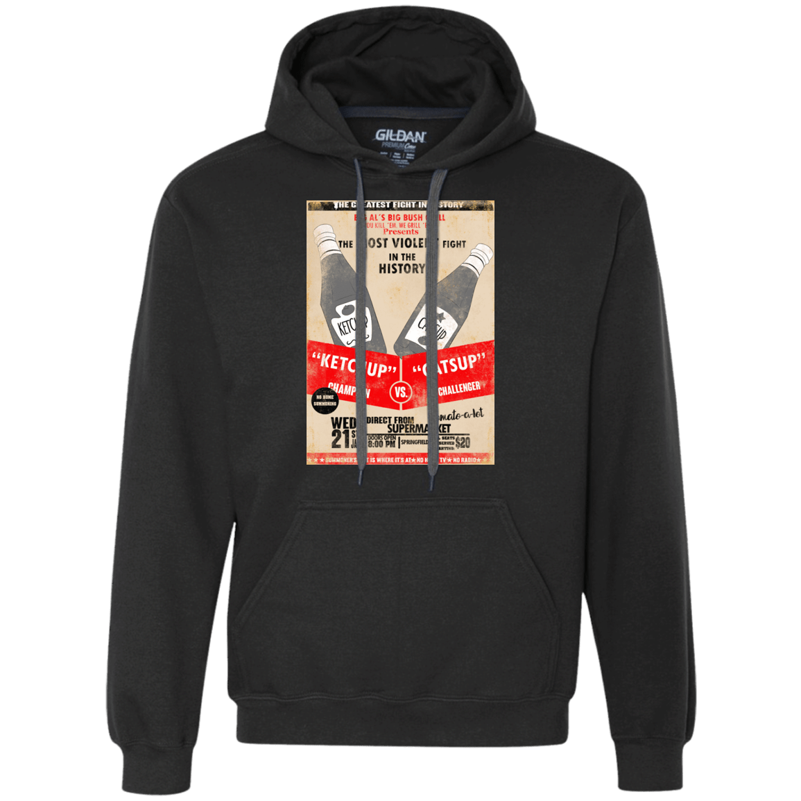 Sweatshirts Black / S Ketchup vs Catsup Premium Fleece Hoodie