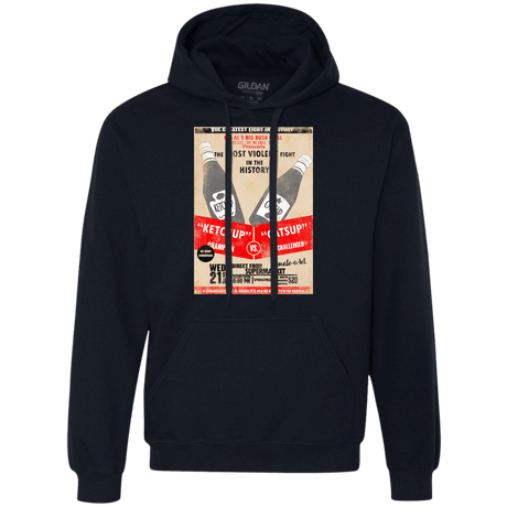Sweatshirts Navy / S Ketchup vs Catsup Premium Fleece Hoodie