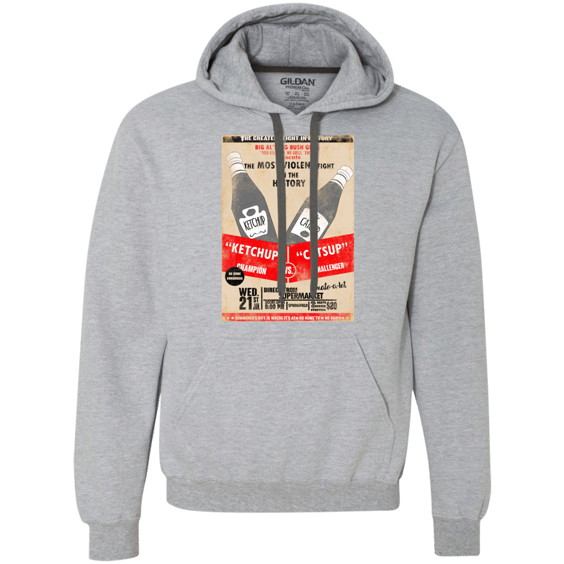 Sweatshirts Sport Grey / S Ketchup vs Catsup Premium Fleece Hoodie