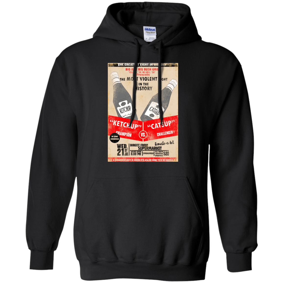 Sweatshirts Black / S Ketchup vs Catsup Pullover Hoodie