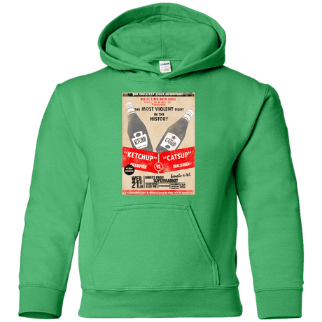 Sweatshirts Irish Green / YS Ketchup vs Catsup Youth Hoodie