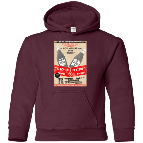 Sweatshirts Maroon / YS Ketchup vs Catsup Youth Hoodie