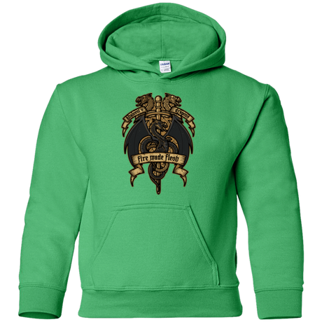 Sweatshirts Irish Green / YS KHALEESIS DRAGONS Youth Hoodie