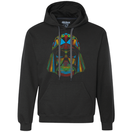 Sweatshirts Black / Small Kharmazero dark side of the polygons on black Premium Fleece Hoodie