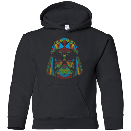 Sweatshirts Black / YS Kharmazero dark side of the polygons on black Youth Hoodie