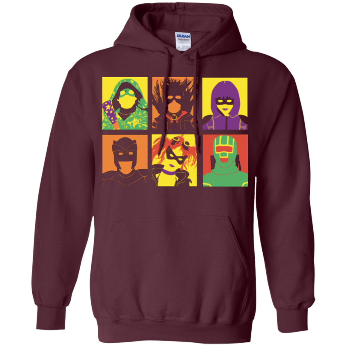 Sweatshirts Maroon / Small Kick Ass pop Pullover Hoodie