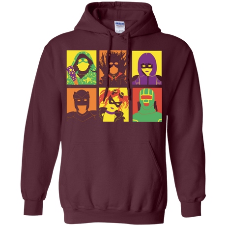 Sweatshirts Maroon / Small Kick Ass pop Pullover Hoodie