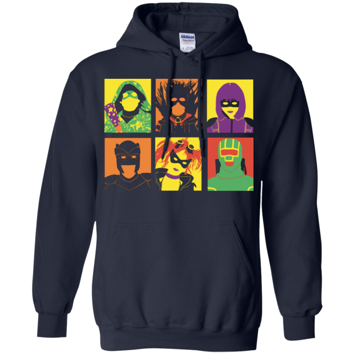 Sweatshirts Navy / Small Kick Ass pop Pullover Hoodie