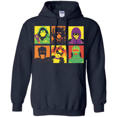 Sweatshirts Navy / Small Kick Ass pop Pullover Hoodie