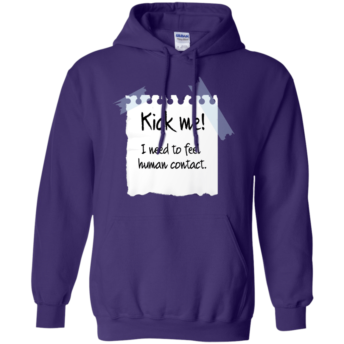 Sweatshirts Purple / Small Kick Me Pullover Hoodie