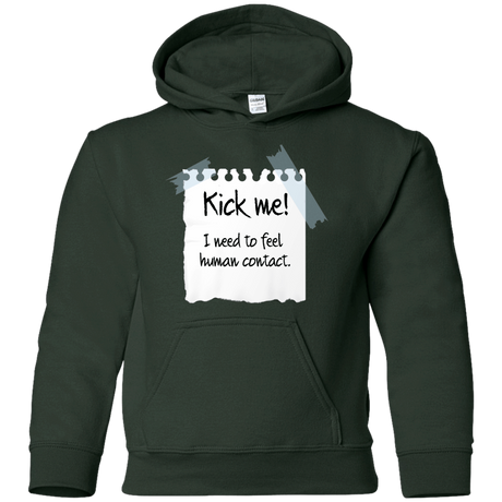 Sweatshirts Forest Green / YS Kick Me Youth Hoodie
