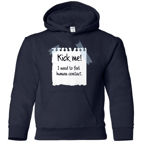 Sweatshirts Navy / YS Kick Me Youth Hoodie