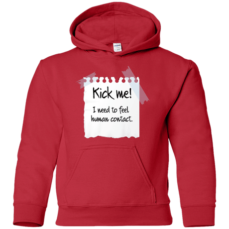 Sweatshirts Red / YS Kick Me Youth Hoodie