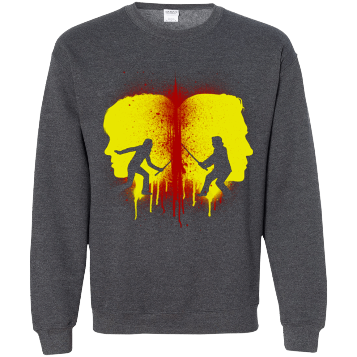 Sweatshirts Dark Heather / Small Kill Bill Silhouettes Crewneck Sweatshirt