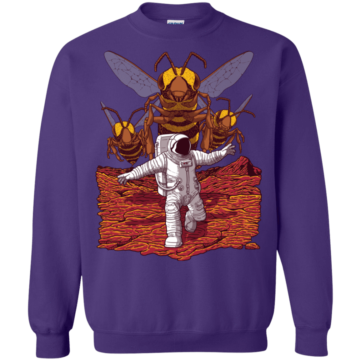 Sweatshirts Purple / S Killer Bees on Mars Crewneck Sweatshirt