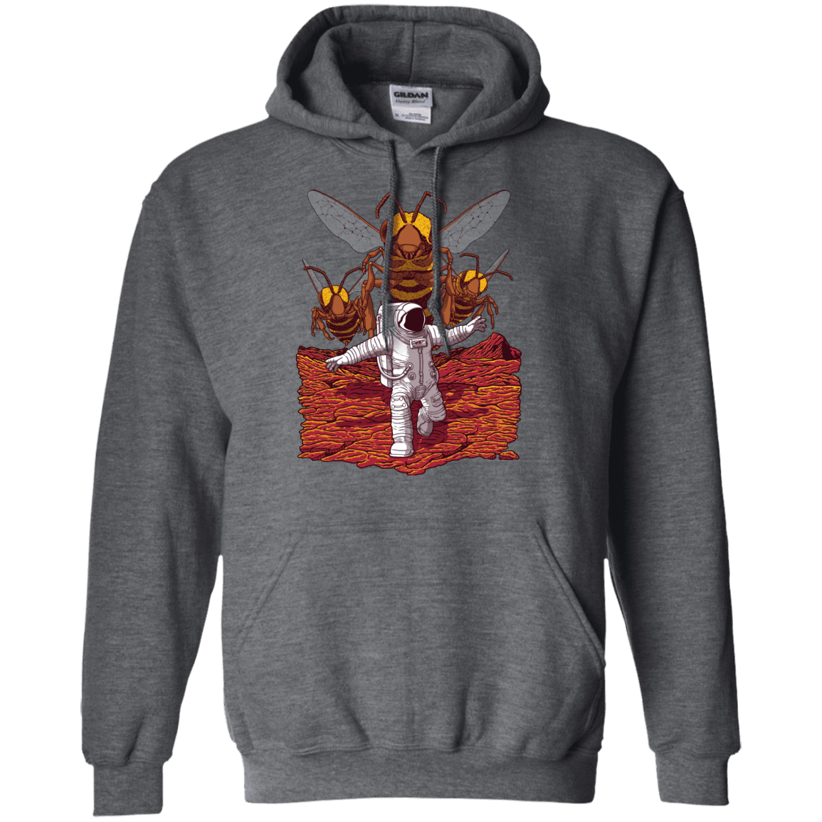 Sweatshirts Dark Heather / S Killer Bees on Mars Pullover Hoodie