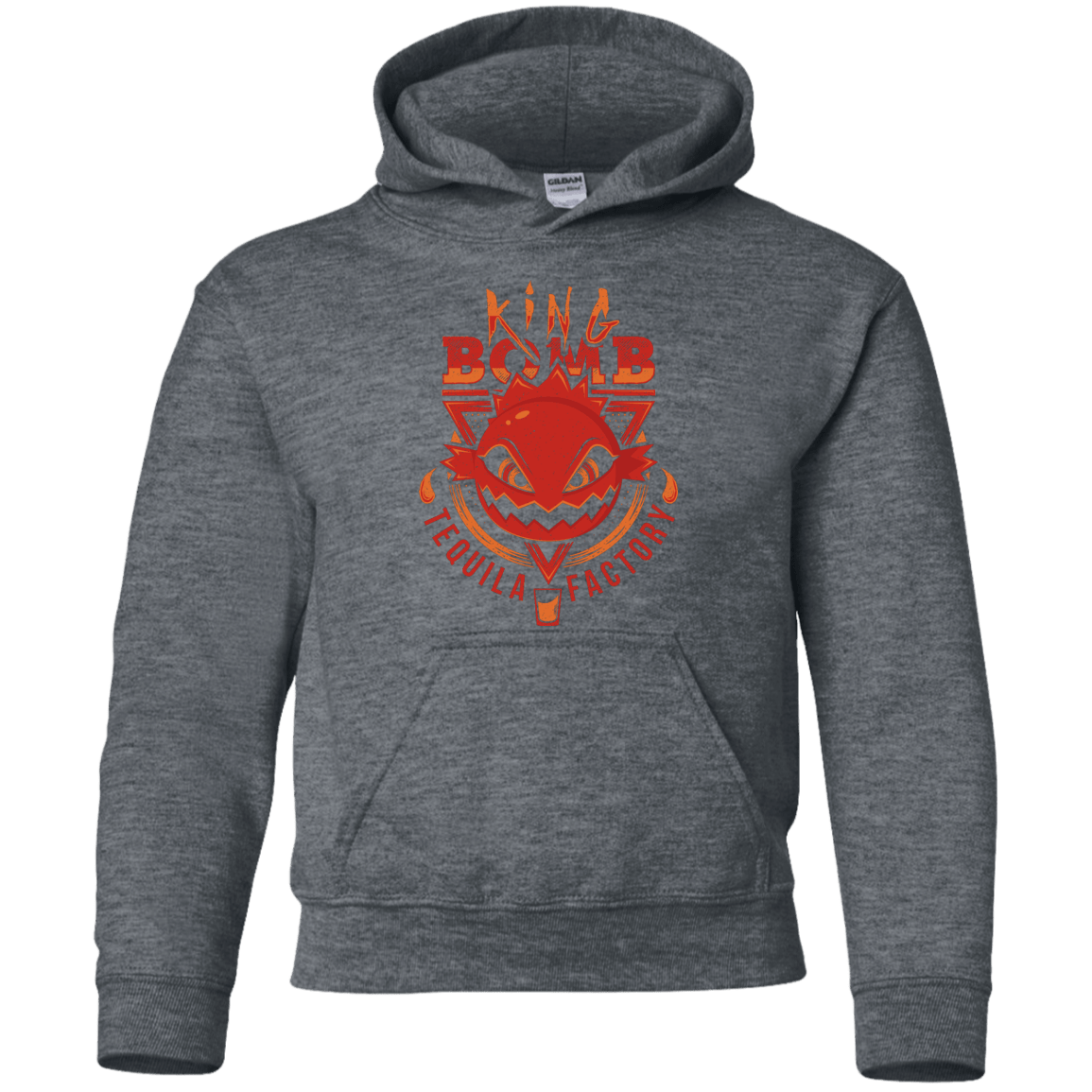 Sweatshirts Dark Heather / YS King Bomb Tequila Youth Hoodie