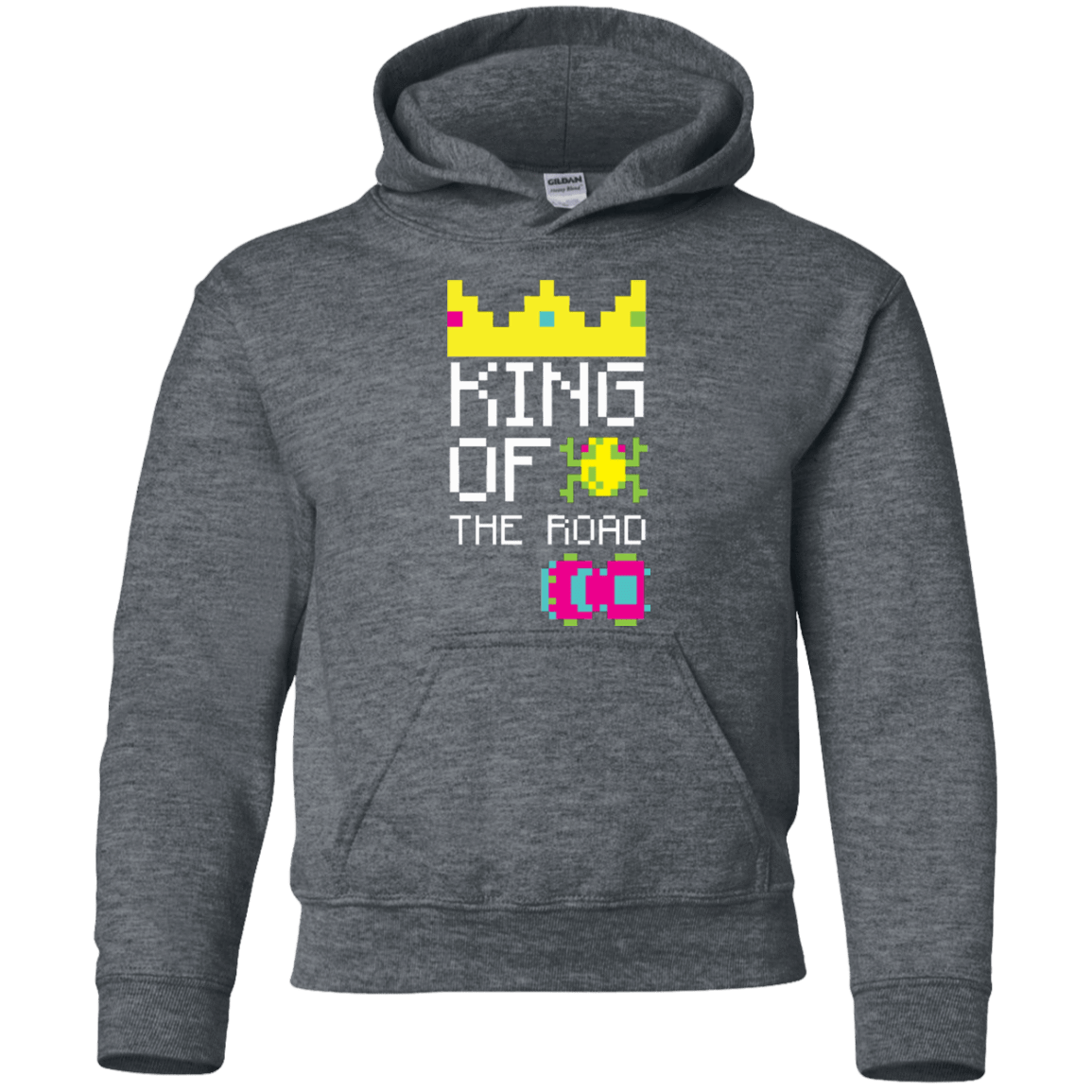 Sweatshirts Dark Heather / YS King Of The Road Youth Hoodie