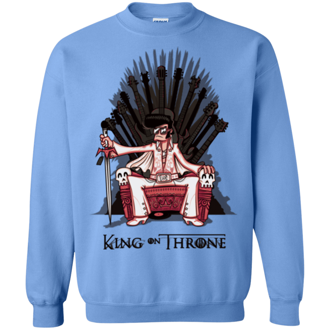 Sweatshirts Carolina Blue / Small King on Throne Crewneck Sweatshirt