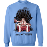 Sweatshirts Carolina Blue / Small King on Throne Crewneck Sweatshirt