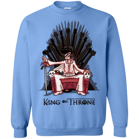 Sweatshirts Carolina Blue / Small King on Throne Crewneck Sweatshirt