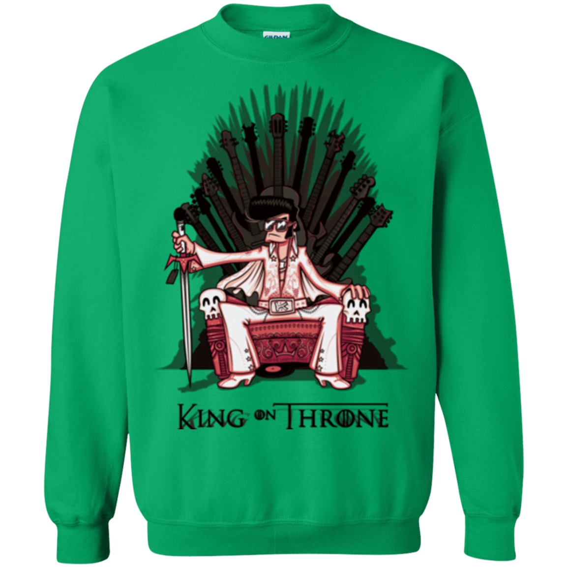 Sweatshirts Irish Green / Small King on Throne Crewneck Sweatshirt