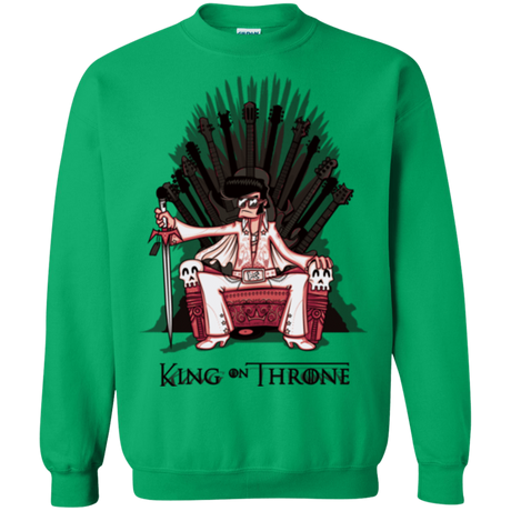 Sweatshirts Irish Green / Small King on Throne Crewneck Sweatshirt