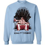 Sweatshirts Light Blue / Small King on Throne Crewneck Sweatshirt