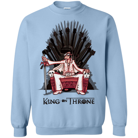 Sweatshirts Light Blue / Small King on Throne Crewneck Sweatshirt