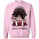 Sweatshirts Light Pink / Small King on Throne Crewneck Sweatshirt