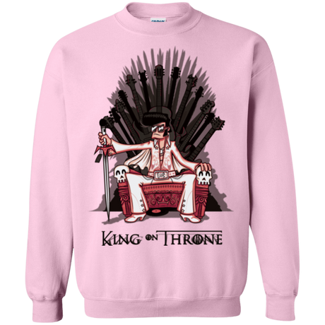Sweatshirts Light Pink / Small King on Throne Crewneck Sweatshirt
