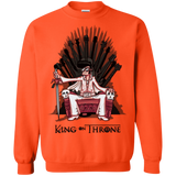 Sweatshirts Orange / Small King on Throne Crewneck Sweatshirt