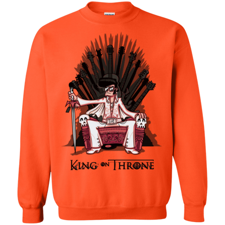 Sweatshirts Orange / Small King on Throne Crewneck Sweatshirt