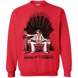 Sweatshirts Red / Small King on Throne Crewneck Sweatshirt