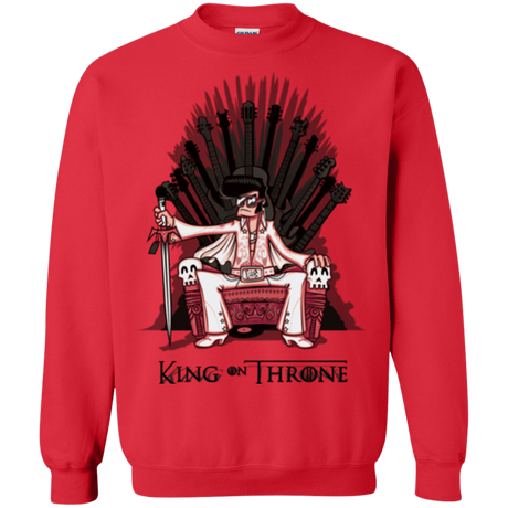 Sweatshirts Red / Small King on Throne Crewneck Sweatshirt