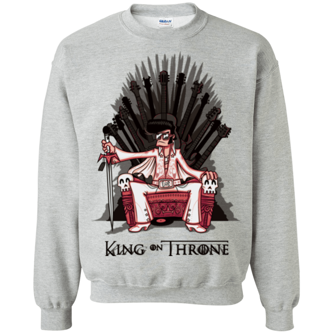 Sweatshirts Sport Grey / Small King on Throne Crewneck Sweatshirt