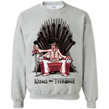 Sweatshirts Sport Grey / Small King on Throne Crewneck Sweatshirt