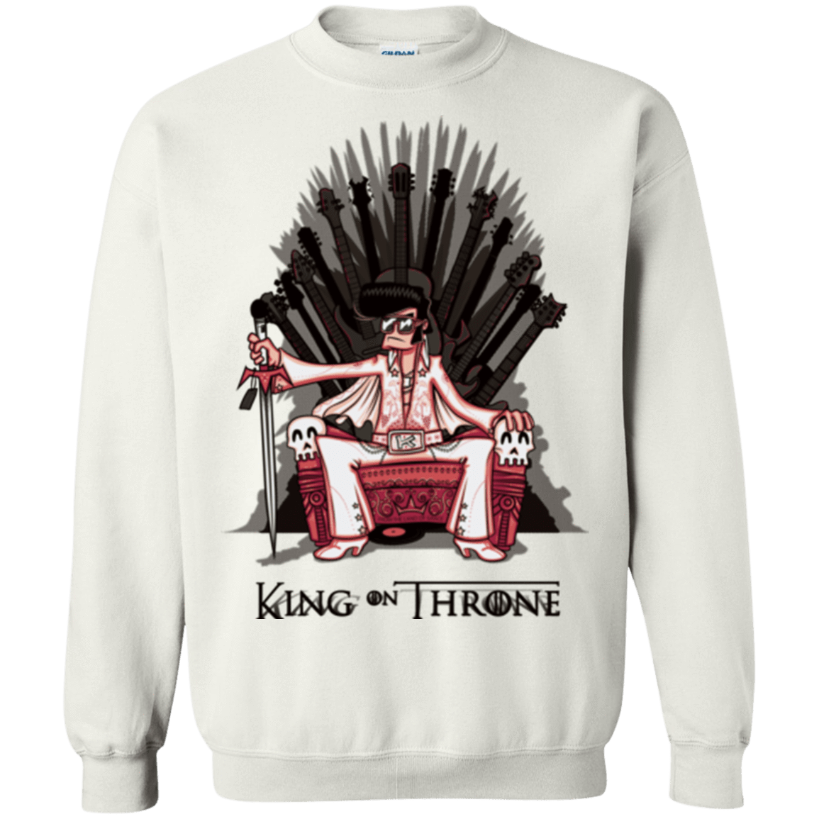 Sweatshirts White / Small King on Throne Crewneck Sweatshirt