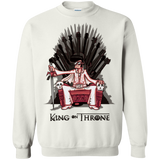 Sweatshirts White / Small King on Throne Crewneck Sweatshirt