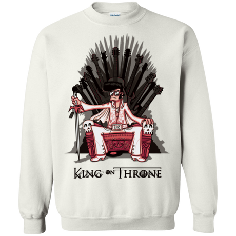 Sweatshirts White / Small King on Throne Crewneck Sweatshirt