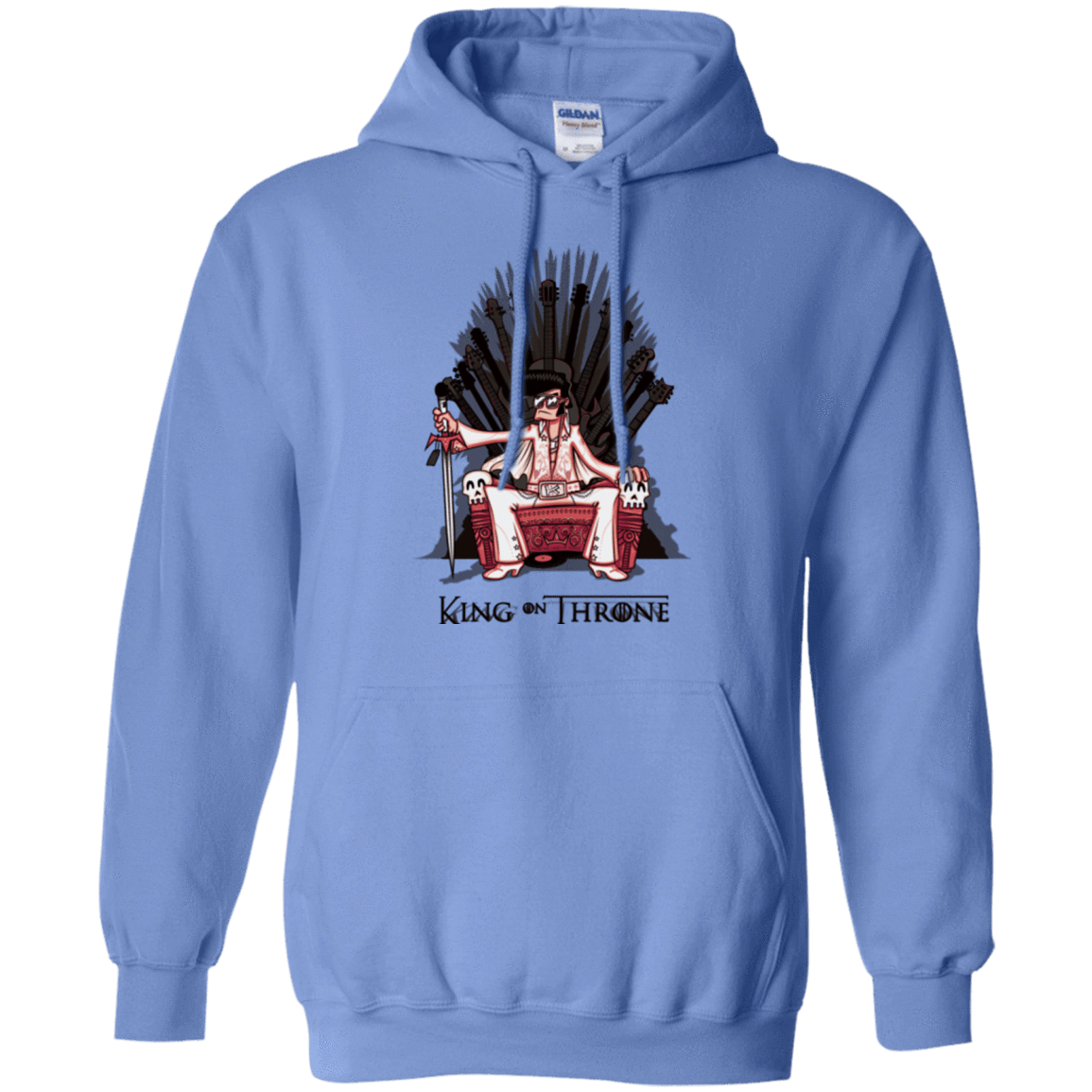 Sweatshirts Carolina Blue / Small King on Throne Pullover Hoodie