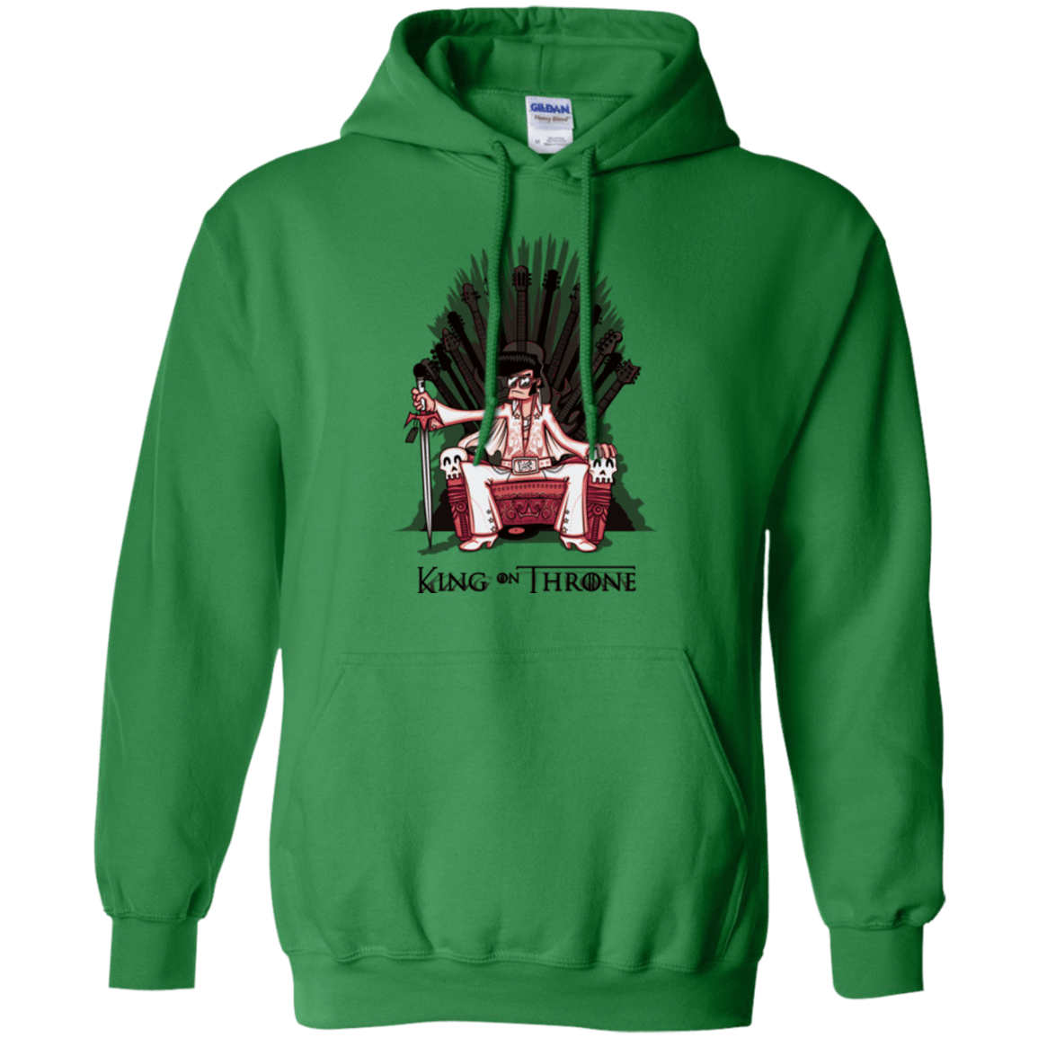 Sweatshirts Irish Green / Small King on Throne Pullover Hoodie