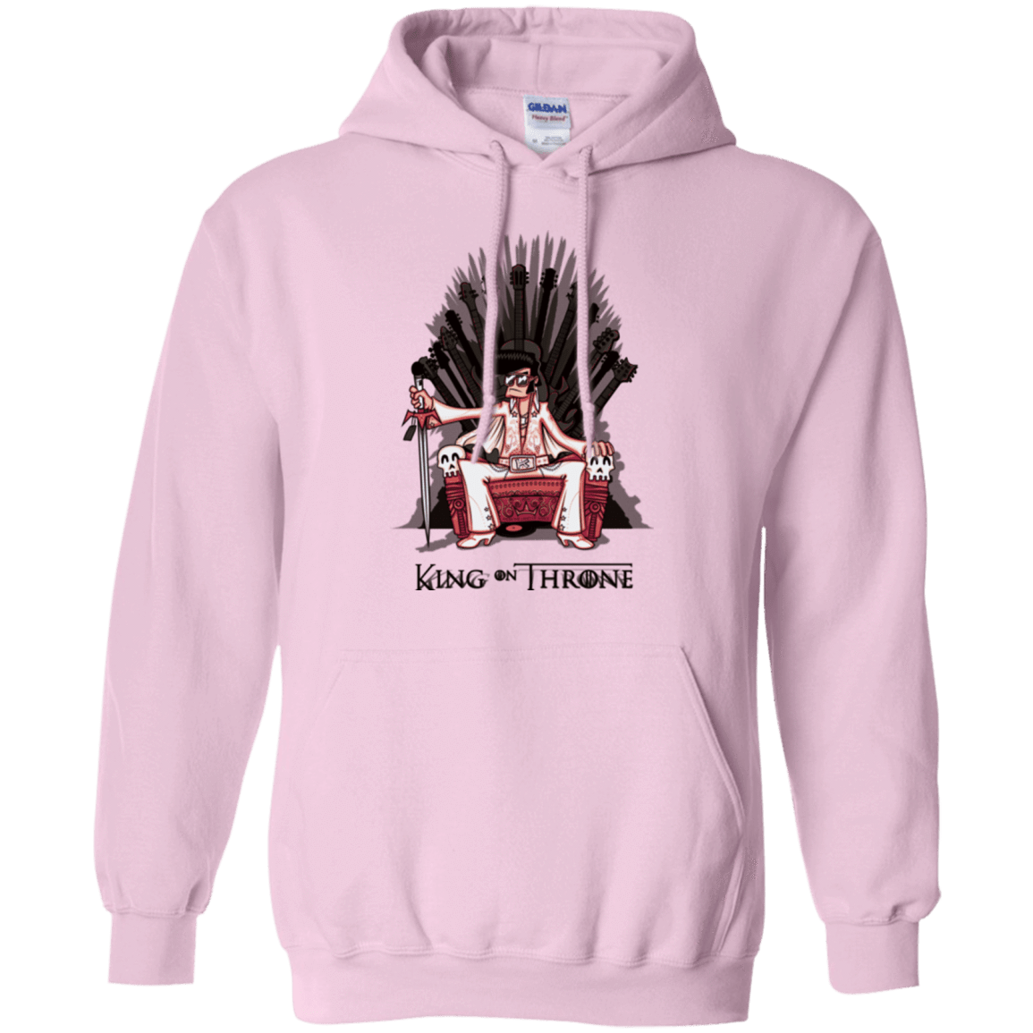 Sweatshirts Light Pink / Small King on Throne Pullover Hoodie