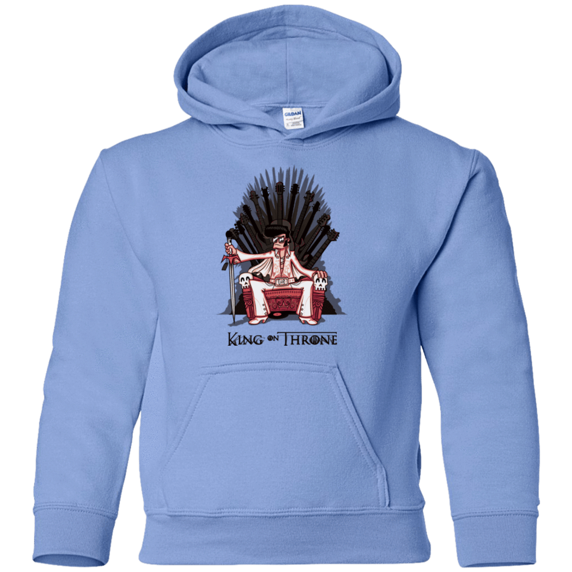 Sweatshirts Carolina Blue / YS King on Throne Youth Hoodie