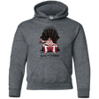 Sweatshirts Dark Heather / YS King on Throne Youth Hoodie