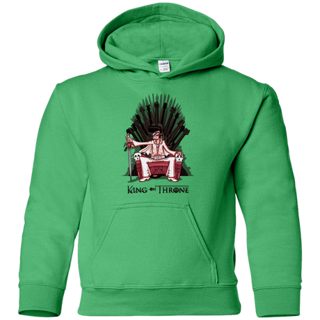 Sweatshirts Irish Green / YS King on Throne Youth Hoodie