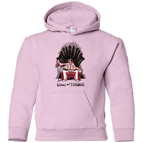 Sweatshirts Light Pink / YS King on Throne Youth Hoodie