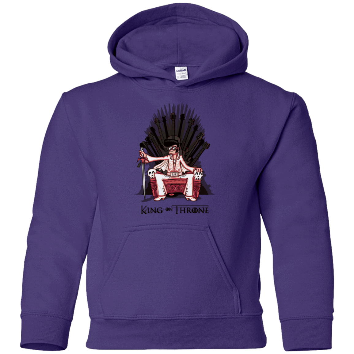 Sweatshirts Purple / YS King on Throne Youth Hoodie