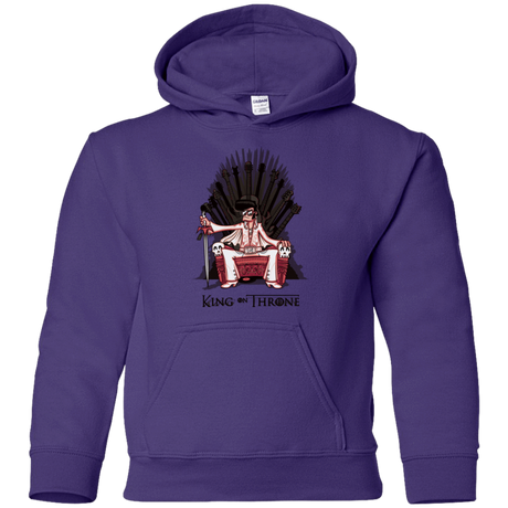 Sweatshirts Purple / YS King on Throne Youth Hoodie